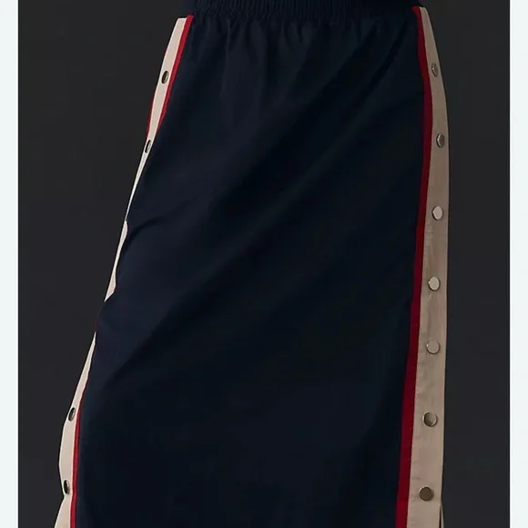 Maeve/Anthropolgie Navy and Red Maxi Skirt - Picture 3 of 5